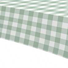 Sage Green Gingham Party Tablecloth Decorations 3 Pack Green Checkered Disposable Plaid Party Supplies Tablecover For Birthday Baby Shower Bridal Wedding 55in X 86in