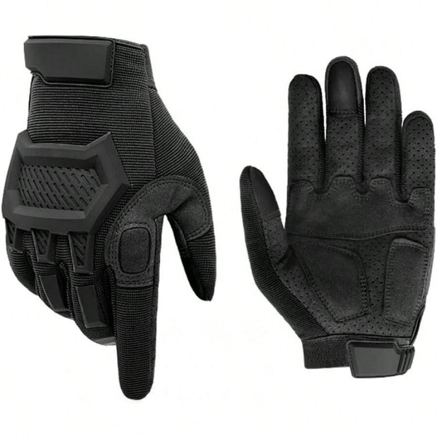 Guantes Tácticos Antideslizantes Adecuados para Montañismo Deportes al Aire Libre Ciclismo Caza Fitness - Marrón - Ver 1