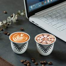 6/12pcs Set Arabic Headscarf Ceramic Coffee Cups - Arabic Headscarf Shaped, Suitable For Espresso, Latte, Cappuccino, Turkish Tea, Home, Cafe Use, And Great Gift - Multicolor - View 3