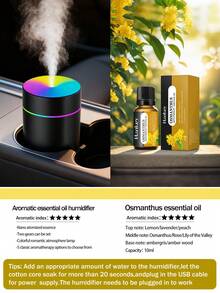[Grande Nebbia e Ultra-Silenzioso] 1 Pezzo Mini Umidificatore d'Aria per Auto - 180ml per Auto/Scrivania, Diffusore di Oli Essenziali, Alimentato USB. Disponibile in Nero e Bianco con Design Minimalista. Fornisce Idratazione Continua, Adatto per Auto, Ufficio, Camera da Letto, Stanza delle Piante e Decorazione della Casa. Un Piccolo Regalo per Aumentare la Felicità. - Bianco e nero - Visualizzare 15