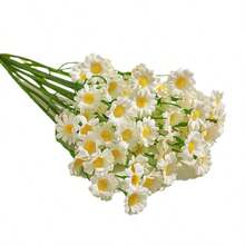 6/12/24 pièces Fleurs de marguerite artificielles, camomille et tournesol élégants, fausses marguerites de 10 pouces pour décoration de vase, centre de table extérieur, DIY, fête à la maison, décoration de mariage de fleurs sauvages printanières (blanc) Camomille, accessoires photo, bouquet floral, décoration de scène (sans contenant)