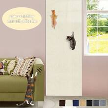 自粘防猫抓沙发垫，猫抓垫，沙发保护垫，猫抓攀爬架，自粘地毯，猫抓板，猫玩具，适用于猫树/门/沙发 - 卡其色 - 查看 10