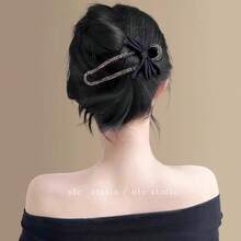 Zerbrochene Diamant-Schleife, Haarklammer, feminine Ausstrahlung, Haarklammer für den Hinterkopf, modische und vielseitige Alligator-Haarklammer, Haarzubehör, Klemmklammern