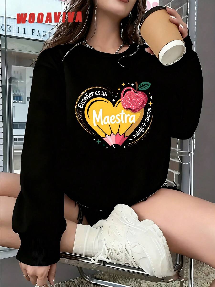 Women Sweatshirts - 黑色 - 查看 1