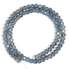 1 件电镀透明蓝色刻面水晶珠，时尚休闲闪亮水晶首饰制作 DIY 珠子，适用于手链项链首饰、时髦工艺品、手机吊饰、钥匙扣、装饰配件