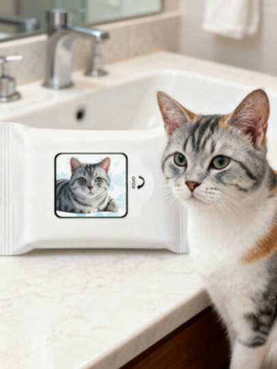 Lenços umedecidos para limpeza de animais de estimação, lenços umedecidos suaves para cuidados com os olhos para cães e gatos para limpar manchas de lágrimas e sujeira nos olhos