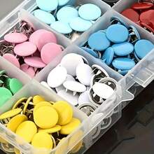 52/102/202 件多功能缝纫按扣套件,带手压钳 - 防锈、耐用合金五爪按扣,多种颜色可选,适用于服装修补和装饰、服饰配件 | 鲜艳的色彩 | 合金按扣 - 彩色 - 查看 11