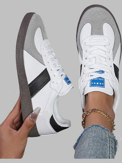 DareSee 新款高品质时尚休闲复古风运动鞋 - 撞色奢华平底鞋，适合学生、情侣、音乐节、Y2KFest、返校季、秋季、圣诞节、冬季、圣诞礼物