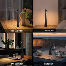 1pc Creative Modern Wireless Portable LED Lamp, USB Rechargeable Desk Lamp With Touch Control 3 Brightness Levels, Suitable For Bedroom, Bedside, Study, Living Room, Cafe And Home Lighting, Christmas Holiday Decor Gift - Multicolor - View 11
