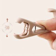 10 件套多用途衣夹 S 型挂钩，坚固的塑料衣架，沙滩巾夹，椅子夹，毛巾架夹，适用于服装店、家庭办公室和工作室，衣夹 - 彩色 - 查看 4