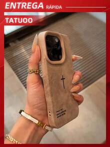 1Pcs Vintage Bible Cross PU Leather Phone Case, Personalized Religious Style Drop-Proof Cover, Compatible With IPhone16 Pro Max/16Pro/16Plus/16/15 Pro Max/15/14/13/12/11 - 棕色 - 查看 8