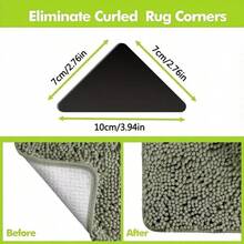 4 /8 /12 Reusable And Washable Carpet Clips - Anti-Slip Carpet Patches, Double-Sided Tape, Suitable For Home Decoration In Bedrooms, Outdoors And Porches.
