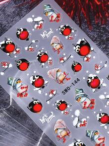 2 piezas Pegatinas de uñas navideñas de invierno, Reno Papá Noel Árbol de Navidad Calcomanías deslizantes de arte de uñas, Accesorios y herramientas de uñas, Suministros de uñas, Suministros de arte de uñas para mujeres y niñas para uso DIY