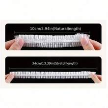 300/600 piezas Tapas de alimentos, Envoltorios de plástico elásticos, Bolsas de conservación de alimentos para tazones de frutas y tazas, para preservación de alimentos en el hogar, restaurante u hotel