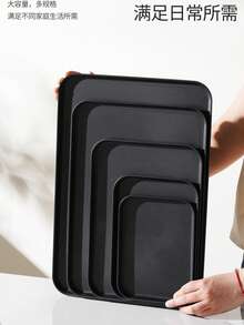Rectangular Trays Available In Large, Medium, And Small Sizes, Plastic Restaurant Dining Plates, Household Cups, Tea Trays, Fast Food BBQ Plates, Kitchen Supplies Suitable For Everyday Family Life, Festive Parties, Christmas, And Essential Items For Holidays.