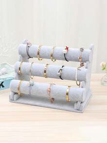 3-Layer/2-Layer/1-Layer/Vertical Jewelry Storage Display Rack, Bracelet Necklace Earring Storage Rack, Velvet Jewelry Display Rack, Single-Layer Bracelet Storage Rack, Headband Necklace Watch Bracelet Display Rack, 1-Piece Home Bracelet Storage Rack Jewelry Store Display Rack, 3-Layer Detachable