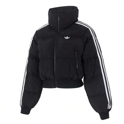 Adidas Originals CROPPED PUFF Cotton Padded Coat, Casual Travel Sports