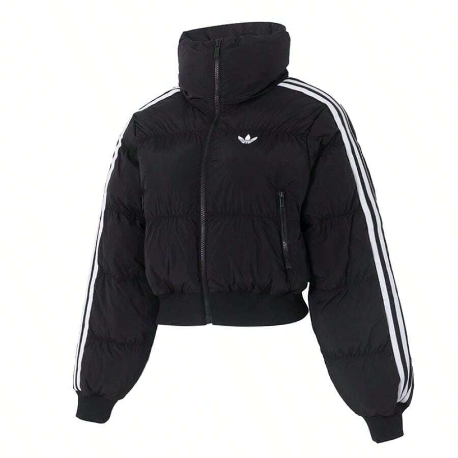 Adidas Originals CROPPED PUFF Padded Coat, Casual Travel Sports - Black - View 1
