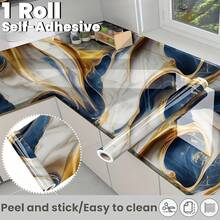 1 Rolle selbstklebende Granit-Marmor Tapete, wasserfest, fettresistent Vinyl, einfache DIY Heimdekoration - geeignet für Küche und Badezimmer, Heimrenovierungsprojekte, tolles Geschenk für Heimdekorationsbegeisterte