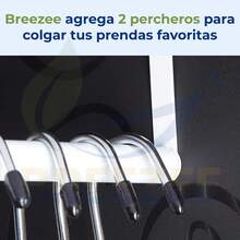 BREEZEE Armario Armable de Plastico, Diseño Portatil de 16 Puertas, Incluye Espacio para Rack para Colgar Ropa, Organizador de Ropa, Closet con Perchero, Zapatera Incluida, Ropero Tipo Closet - 1 - Ver 9