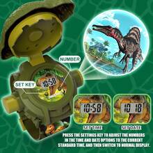 Children's Electronic Watch Dinosaur Projection Watch Educational Luminous Toy Projector Small Gift - Green - View 1