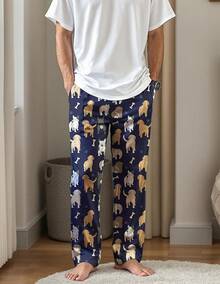 Mens Pajama Pants, Soft Lounge Sleep Pants With Pockets Lightweight Long Pajama Bottoms For Menhalloween - 狗狗屁股 - 查看 8