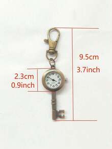 Key Shape Pocket Watch Pocket Watch Vintage Bronze Keychain,Novelty Quartz Watch Keychain Pendant Bag Accessories Creative Gift Nurse Watch,Valentine'S Day Gifts,Gifts For Friends Key Chain Charms,Souvenir Gift For Xmas Birthday - 青銅3 - 查看 6
