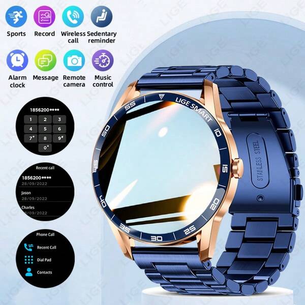 SIEMORL New Women's Smart Watch Waterproof, Sports Tracking, Voice Assistant, Smart Call, Music Playback, Sitting Reminder, Fashion Multifunctional Women's Sports Smart Watch