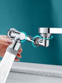 1PC Silver Robotic Arm Universal Faucet With Rotatable Water Outlet And Extended Spout Aerator,Kitchen,Tap Attachment - Multicolor - View 6