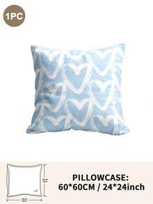 1pc/2pcs/4pcs Polyester Heart Pattern Pillowcase (Pillow Insert Not Included), Soft & Comfortable, Suitable For All Seasons - Multicolor - View 36