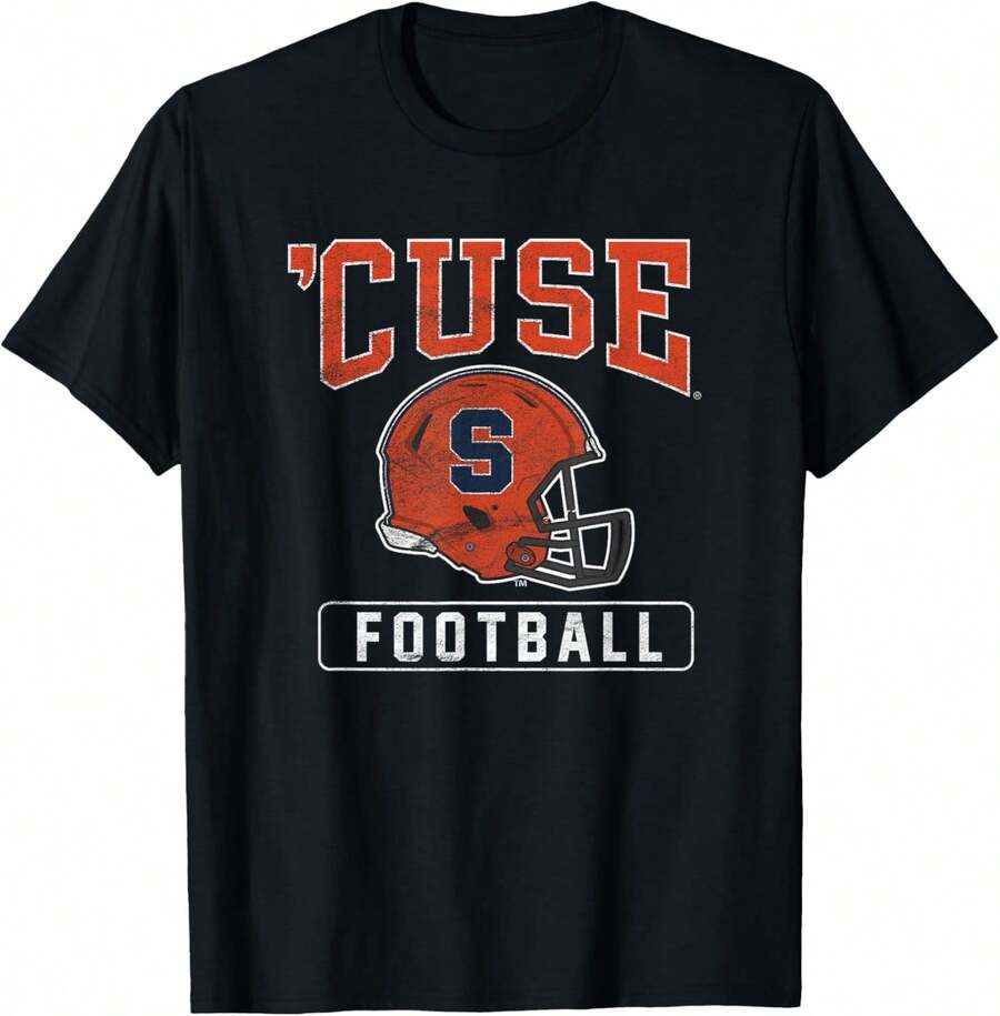 Syracuse University Orange Football Helmet T-Shirt - màu đen - Xem 1