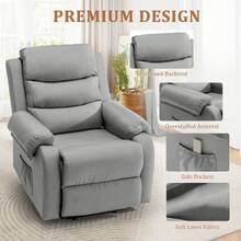 KORSER Power Lift Recliner Chair For Elderly, Reclining Chair For Adults, Small Recliner With Assist For Seniors, Electric Single Lift Sofa With Memory Function For Living Room Reading Room, Linen Fabric - US A Type Plug(110-127V) - View 7