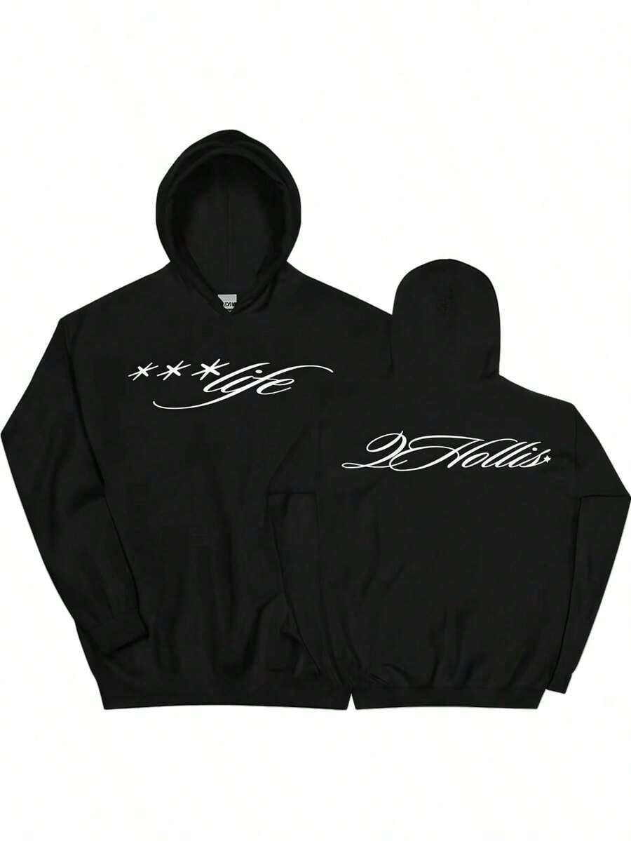 2hollis ___Life Script Hoodie Men Women Clothing Hooded Long Sleeve Loose Puls Warm Autumn 2025 Sudaderas Male Hoody Sweatshirts For Women Hoodies For Men Black Hoodie For Women Men's Hoodie Sweatshirts For Men - màu đen - Xem 1