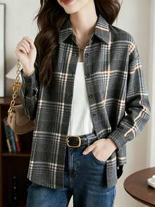 优雅四季格子衬衫，永恒经典，耐穿，易于护理，时尚