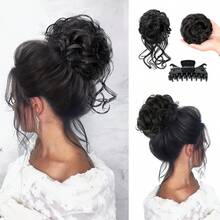 Claw Clip Large Messy Bun Hair Pieces For Women Messy Wavy Curly Hair Bun Extensions Tousled Updo Bun Hair Clip In Synthetic Hair Bun Ponytail Extension