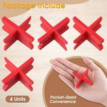 4 Pack Deck Spacers With 4 Thicknesses 116 18 316 14 Durable PC Plastic Deck Board Jig Spacers Clamp, Decking Spacing Pressure Treated Lumber, Composite PVC Board - 4 - View 7