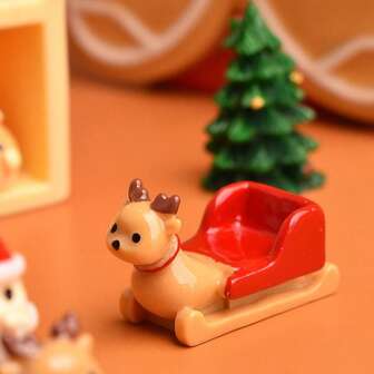 1pc Christmas Reindeer Santa Claus Craft Items, Miniature Table Decorations, Christmas Stress-Relieving Decorations Decorations, Small Statue Decorations, Christmas Decorations, Family Christmas Decorations, Handmade Christmas Mini Models, White Christmas Decorations, Small Christmas Items, Christmas Table Decorations, Christmas Center Decorations, Small Decorations, Christmas Dolls, Holiday Decorations, Small Statues, Decorative Small Statues.