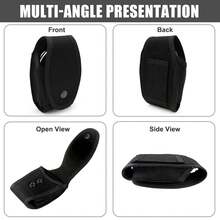 Ueasy 1pc Covered Hand Cuffs Case, Belt Loop, Two Secure Snap Handcuff Pouch Holder For Duty Belt Nylon Handcuffs Law Enforcement Gear For Cuffs Cuffs Hinger Cuffs - Black - View 4
