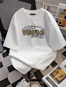 180g pure Cotton T-shirt di Las Vegas, camicia Nevada, Las Vegas, camicia da viaggio per ragazze Vegas, camicia di Vegas, camicia di Las Vegas, camicia da bambino di Vegas, camicia da casinò graphic Stylish Comfortable Slightly Stretched women Unisex Versatile - Blanco - Ver 2