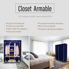 Andromeda Inc Closet para Ropa Armario Minimalista, Organizador de Ropa, Resistente y portátil, excelente Calidad (Azul) - azul - Ver 4