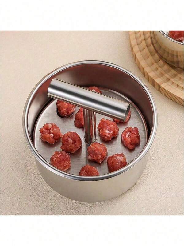 1pc Stainless Steel Meatball Maker Tool, Quick And Easy DIY Meatballs, Fish Balls, Cookies, Ice Cream, Ideal For Home And Restaurant Kitchen, Durable Kitchenware, Meatball Maker