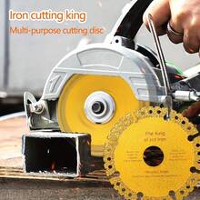 1pc Metal Cutting Disc With Diamond, 100*20mm Cutting Steel Metal Marble Iron Aluminum, Concrete Cutting Disc, Metal-Cutting Disc Iron, Steel Bar, Aluminum - Yellow - View 1