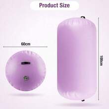 Trintion Inflatable Gymnastics Air Roller Barrel 100cm Tumbling Mat Professional Backbend Trainer For Yoga/Backflip Training Home Gym Use High-Weight Capacity - Purple - View 3