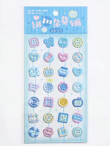 3D Three-Dimensional Button-Shaped Stickers For A Button Variety Store, Cute Realistic Button Stickers For Journaling And Packaging Decoration, Button Stickers For Various Combinations, 3D Cartoon Button Stickers, Student Prizes, Holiday Gifts, Soft And Adorable DIY Phone Cases, Notebooks, And Diaries.