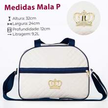 Kit 2 Maternity Bags For Boys/Girls, Luxury Baby Suitcase In Various Colors With Pompom - Navy Blue - View 4