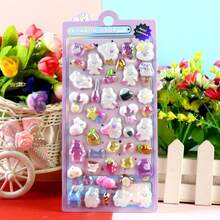 3D Embossed Gem Crystal Animal Stickers, Cute Decorative Stickers For Phone, Planner, DIY, Small Pattern Stickers