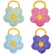 1 pieza Pañuelo colgante lindo, pañuelo de felpa de coral suave y absorbente con bucle, pañuelo seco para uso en la cocina y el baño