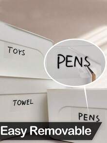 160pcs Waterproof White Labels Stickers, Classroom, Office, Home, Storage Boxes, Moving, File Folders, Marking Stickers, Note Taking - Easy To Write On And Remove