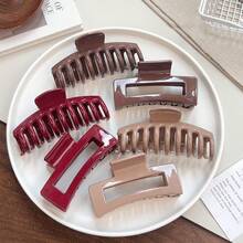 Women's Soft Silicone Rectangular Square Hair Claw Hair Clips, Soft Anti-Collision Protection For Back Of Head, Durable Grip Clips Elegant Hair Accessories Elegant Claw Clip Winter Hair Clutch