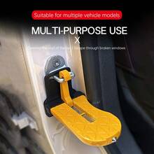 Car Door Step With Glass Breaker, Suitable For Various SUVs And Trucks, Foldable